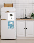 The Art of Freefall - 2 Skydiving magnet prints on a fridge